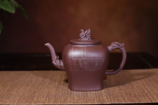 《威震四方》宜興紫砂壺名家工藝美術(shù)師全手工泡茶壺茶具楊國琴老師大廠(chǎng)拼紫泥