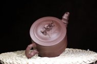 《竹節壺》宜興紫砂壺助理工藝美術(shù)師手工竹節壺紫泥