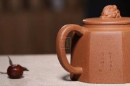 《八方來(lái)財》宜興紫砂壺工藝美術(shù)師手工金降坡泥泡茶壺茶具八方