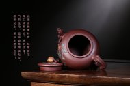 《碩果滿(mǎn)園》姚華君原礦底槽青宜興紫砂壺