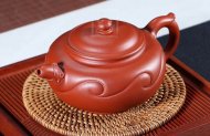 《龍隱線(xiàn)韻》紫砂壺茶具仿古如意紅皮龍壺全手工茶壺