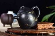 《秦權》宜興紫砂壺全手工工藝美術(shù)師茶具純泡茶壺稀有烏金泥秦權