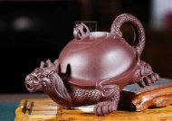 《龜龍壺》宜興正宗紫砂壺名家張偉軍手工高級工藝美術(shù)師功夫泡茶壺茶具紫泥