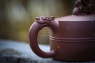 《金龍出?！芬伺d紫砂壺作品全手工底槽青