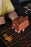 《云卷飛泉》宜興紫砂壺高級工藝美術(shù)師手工降坡泥降坡泥茶壺茶具四方