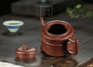 《富貴竹節套組》宜興紫砂壺套組紫砂泡茶壺紫泥手工工藝美術(shù)師紫砂茶具
