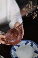 《裙舞》宜興紫砂壺工藝美術(shù)師純手工創(chuàng  )新壺泡茶壺底槽青茶具