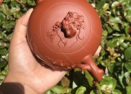 樹(shù)樁葡萄壺；朱泥380CC
