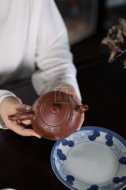 《裙舞》宜興紫砂壺工藝美術(shù)師純手工創(chuàng  )新壺泡茶壺底槽青茶具