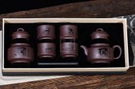 《牛轉乾坤套組》宜興純手工紫砂壺全手工花器紫泥泡茶壺