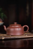 《陶緣雙面刻繪》宜興紫砂壺助理工藝美術(shù)師手工紫泥創(chuàng  )新壺泡茶壺茶具