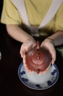 《樂(lè )在瓢飲》宜興紫砂壺高級工藝美術(shù)師手工底槽青泡茶壺具石瓢