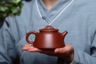《魚(yú)罩》宜興工藝美術(shù)師全手工紫砂壺茶壺老師底槽青