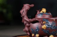 《多子多?！芬伺d紫砂壺高級工藝美術(shù)師純手工底槽青中壺茶具泡茶壺創(chuàng  )新壺