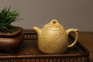 《梅花秦權》宜興紫砂壺助理工藝美術(shù)師純手工本山段茶壺全手工秦權紫砂壺