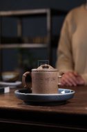 《高竹節》宜興紫砂壺實(shí)力派名家純手工龍血段泥茶壺茶具
