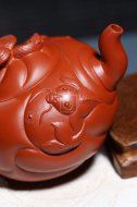 《魚(yú)化龍》宜興紫砂壺魚(yú)化龍紫砂泡茶壺朱泥手工工藝美術(shù)師紫砂茶具
