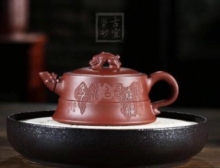 《玉龍》宜興底槽青紫砂壺工藝美術(shù)師全手工創(chuàng  )新壺茶壺