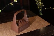 《金玉提梁》宜興市紫砂壺紫泥全手工高級工藝美術(shù)師制作創(chuàng  )新提梁茶具套壺