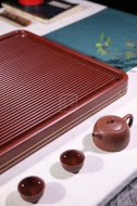 《紅漢金邊膠木茶盤(pán)》宜興紫砂壺膠木純手工泡茶壺特價(jià)茶具