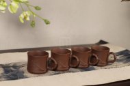 《帶把竹節品茗杯》