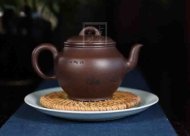 《秋韻》宜興紫砂壺助理工藝美術(shù)師手工茶壺紫泥創(chuàng  )新壺