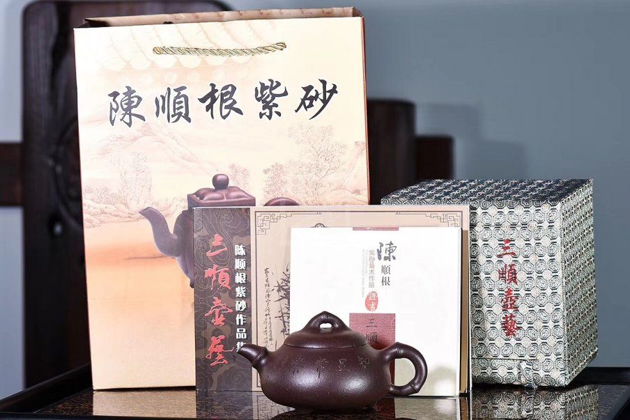 《竹節石瓢》宜興紫砂壺石瓢高級工藝美術(shù)師手工紅砂紫泥茶壺茶具