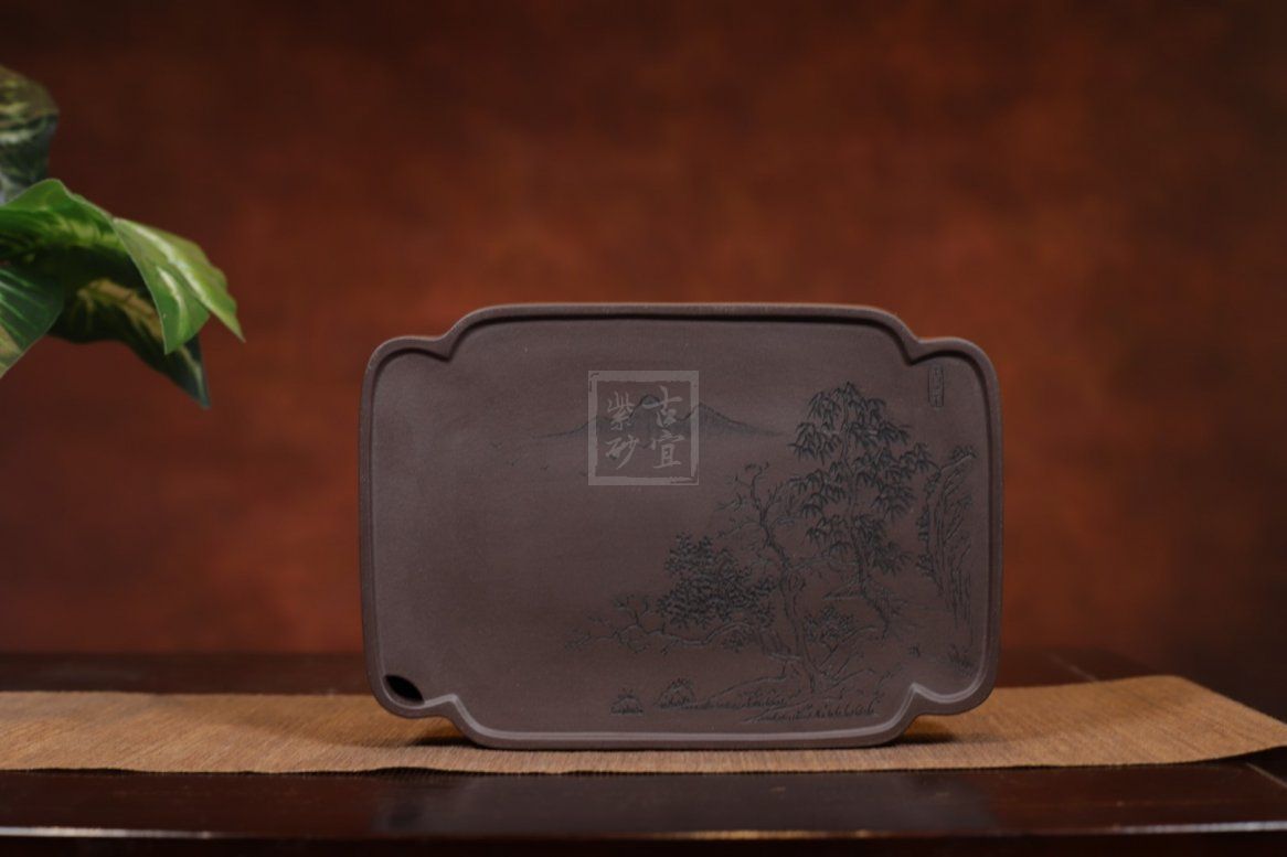 《宜興紫砂儲水式壺承/干泡盤(pán)》宜興工紫砂壺紫砂茶壺茶具
